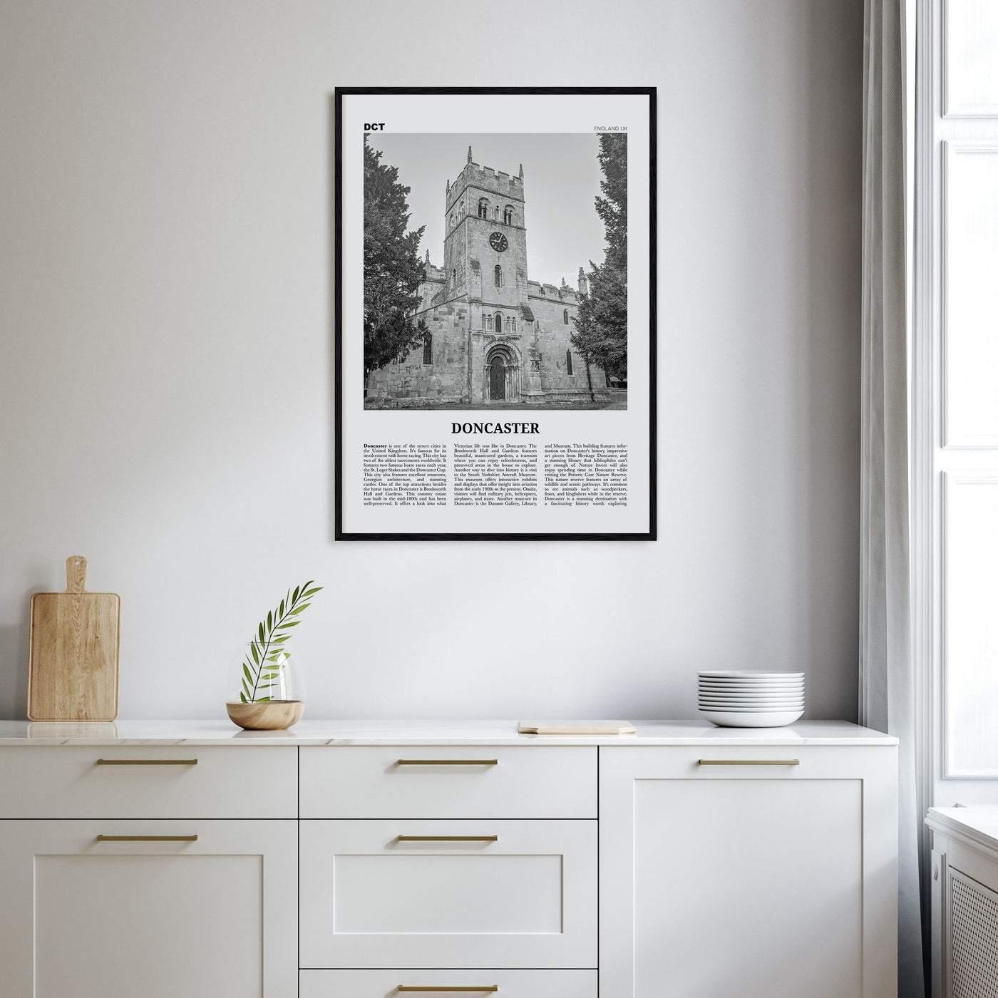 Doncaster Travel B&W Poster