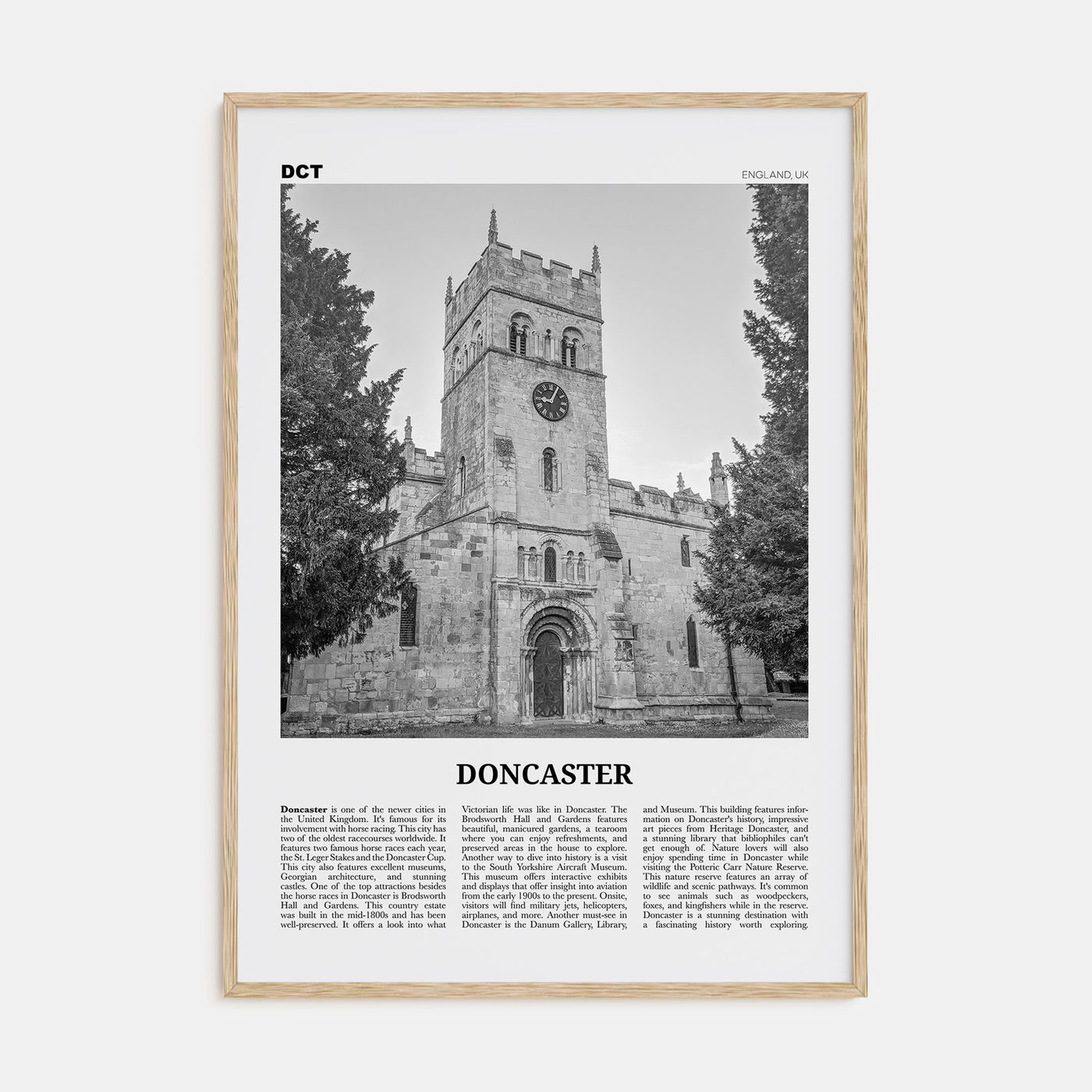 Doncaster Travel B&W Poster