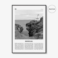 Donegal Print Black and White, Donegal Wall Art, Donegal Poster, Donegal Photo, Donegal Wall Décor, Donegal Map, Ireland