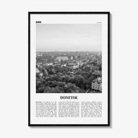 Donetsk Print Black and White, Donetsk Wall Art, Donetsk Poster, Donetsk Photo, Donetsk Wall Décor, Donetsk Map, Ukraine