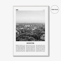 Donetsk Print Black and White, Donetsk Wall Art, Donetsk Poster, Donetsk Photo, Donetsk Wall Décor, Donetsk Map, Ukraine
