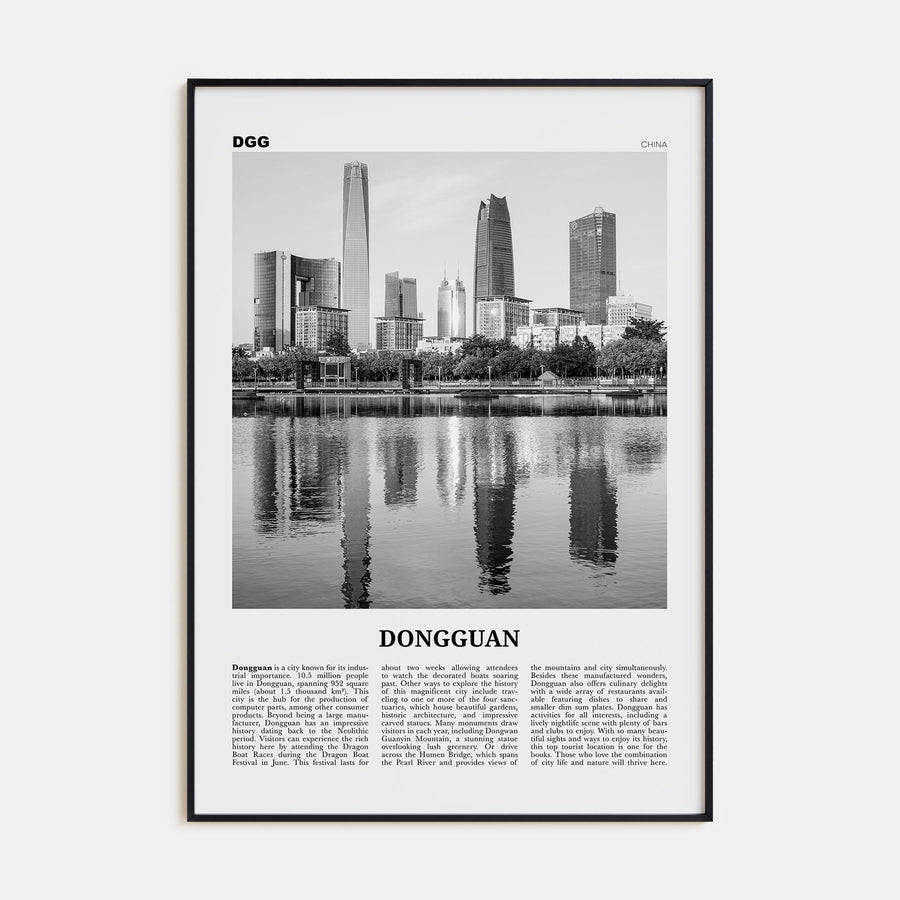 Dongguan Travel B&W Poster