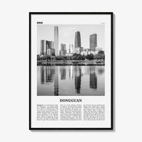 Dongguan Print Black and White, Dongguan Wall Art, Dongguan Poster, Dongguan Photo, Dongguan Wall Décor, Dongguan Map, China