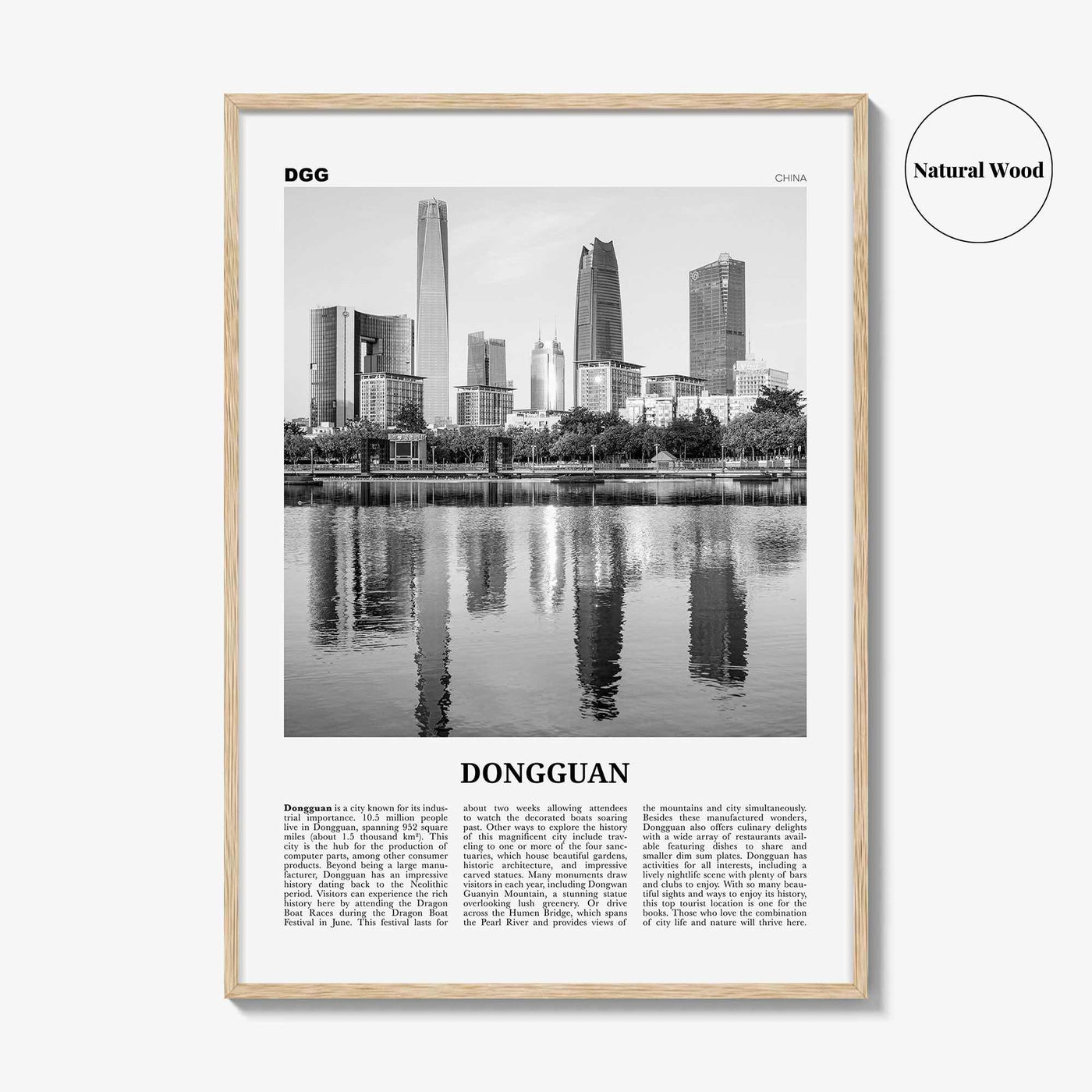 Dongguan Print Black and White, Dongguan Wall Art, Dongguan Poster, Dongguan Photo, Dongguan Wall Décor, Dongguan Map, China