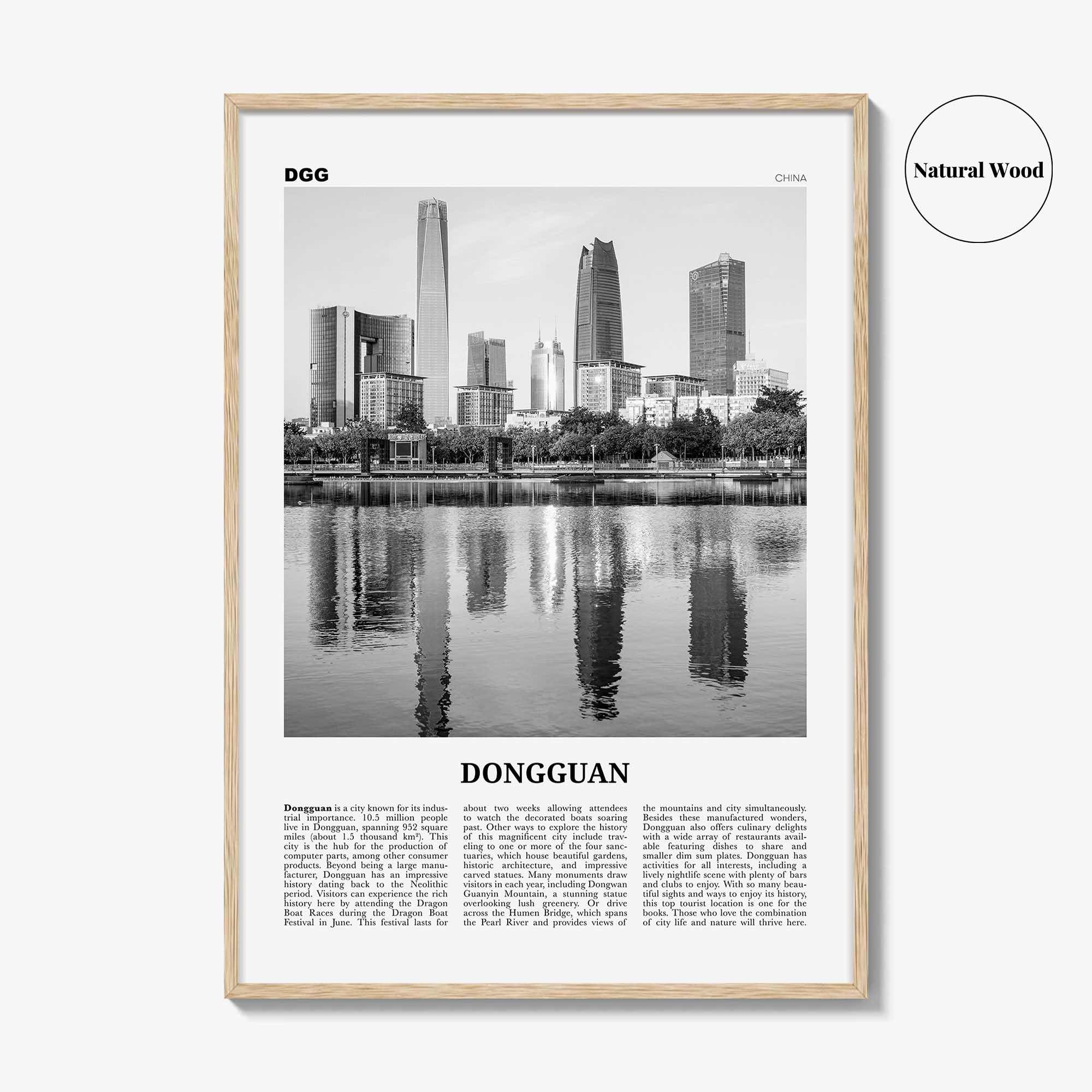 Dongguan Print Black and White, Dongguan Wall Art, Dongguan Poster, Dongguan Photo, Dongguan Wall Décor, Dongguan Map, China