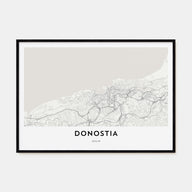 Donostia Map Landscape Poster