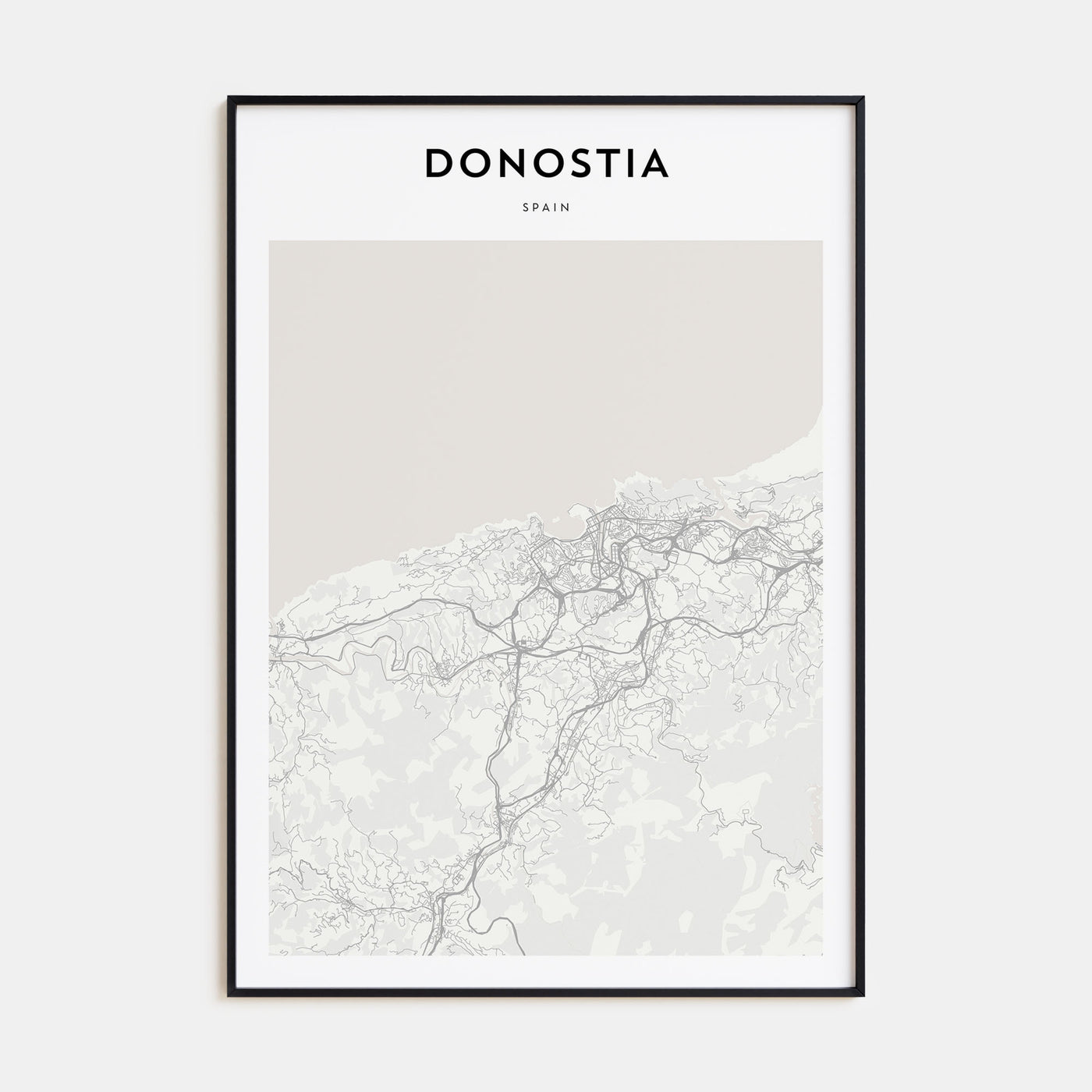 Donostia Map Portrait Poster