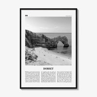 Dorset Print Black and White, Dorset Wall Art, Dorset Poster, Dorset Photo, Dorset Map, England, UK, United Kingdom