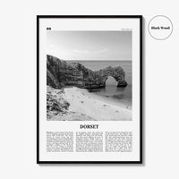 Dorset Print Black and White, Dorset Wall Art, Dorset Poster, Dorset Photo, Dorset Map, England, UK, United Kingdom