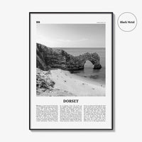 Dorset Print Black and White, Dorset Wall Art, Dorset Poster, Dorset Photo, Dorset Map, England, UK, United Kingdom