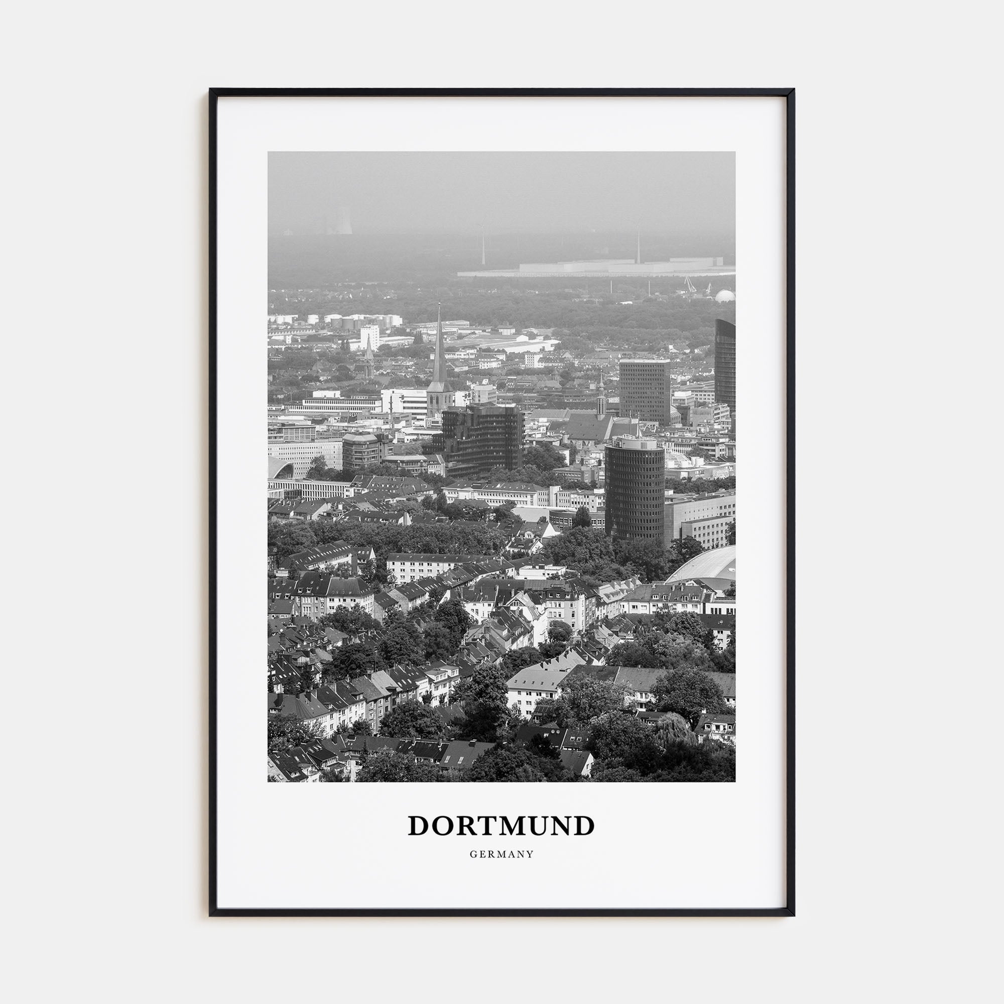 Dortmund Portrait B&W Poster