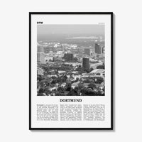 Dortmund Print Black and White, Dortmund Wall Art, Dortmund Poster, Dortmund Photo, Dortmund Wall Decor, Düörpm Germany, Deutschland, Europe