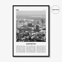 Dortmund Print Black and White, Dortmund Wall Art, Dortmund Poster, Dortmund Photo, Dortmund Wall Decor, Düörpm Germany, Deutschland, Europe