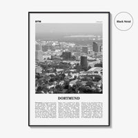 Dortmund Print Black and White, Dortmund Wall Art, Dortmund Poster, Dortmund Photo, Dortmund Wall Decor, Düörpm Germany, Deutschland, Europe