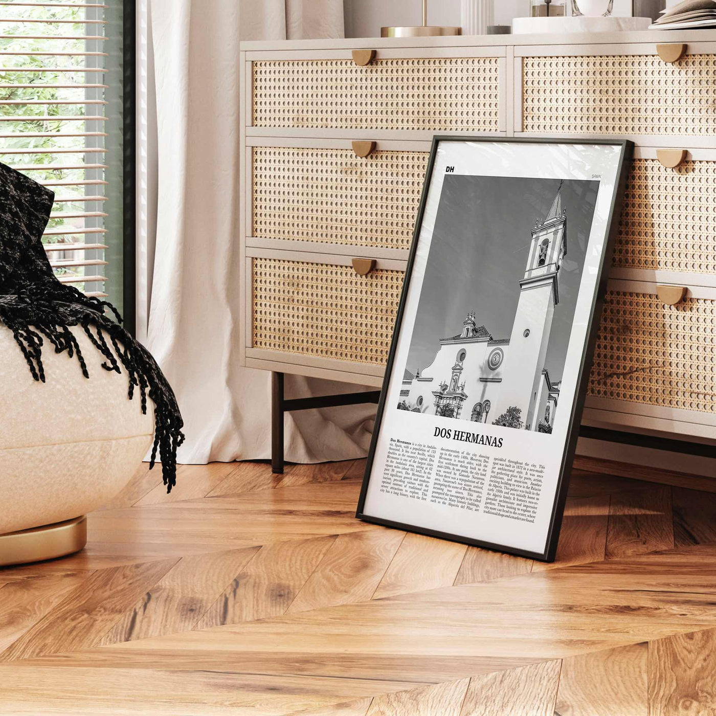 Dos Hermanas Print Black and White, Dos Hermanas Wall Art, Dos Hermanas Poster, Dos Hermanas Photo, Dos Hermanas Décor, Dos Hermanas Map