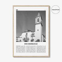 Dos Hermanas Print Black and White, Dos Hermanas Wall Art, Dos Hermanas Poster, Dos Hermanas Photo, Dos Hermanas Décor, Dos Hermanas Map