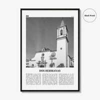 Dos Hermanas Print Black and White, Dos Hermanas Wall Art, Dos Hermanas Poster, Dos Hermanas Photo, Dos Hermanas Décor, Dos Hermanas Map