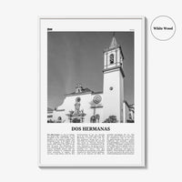 Dos Hermanas Print Black and White, Dos Hermanas Wall Art, Dos Hermanas Poster, Dos Hermanas Photo, Dos Hermanas Décor, Dos Hermanas Map