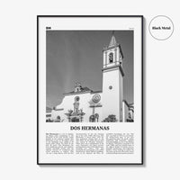 Dos Hermanas Print Black and White, Dos Hermanas Wall Art, Dos Hermanas Poster, Dos Hermanas Photo, Dos Hermanas Décor, Dos Hermanas Map