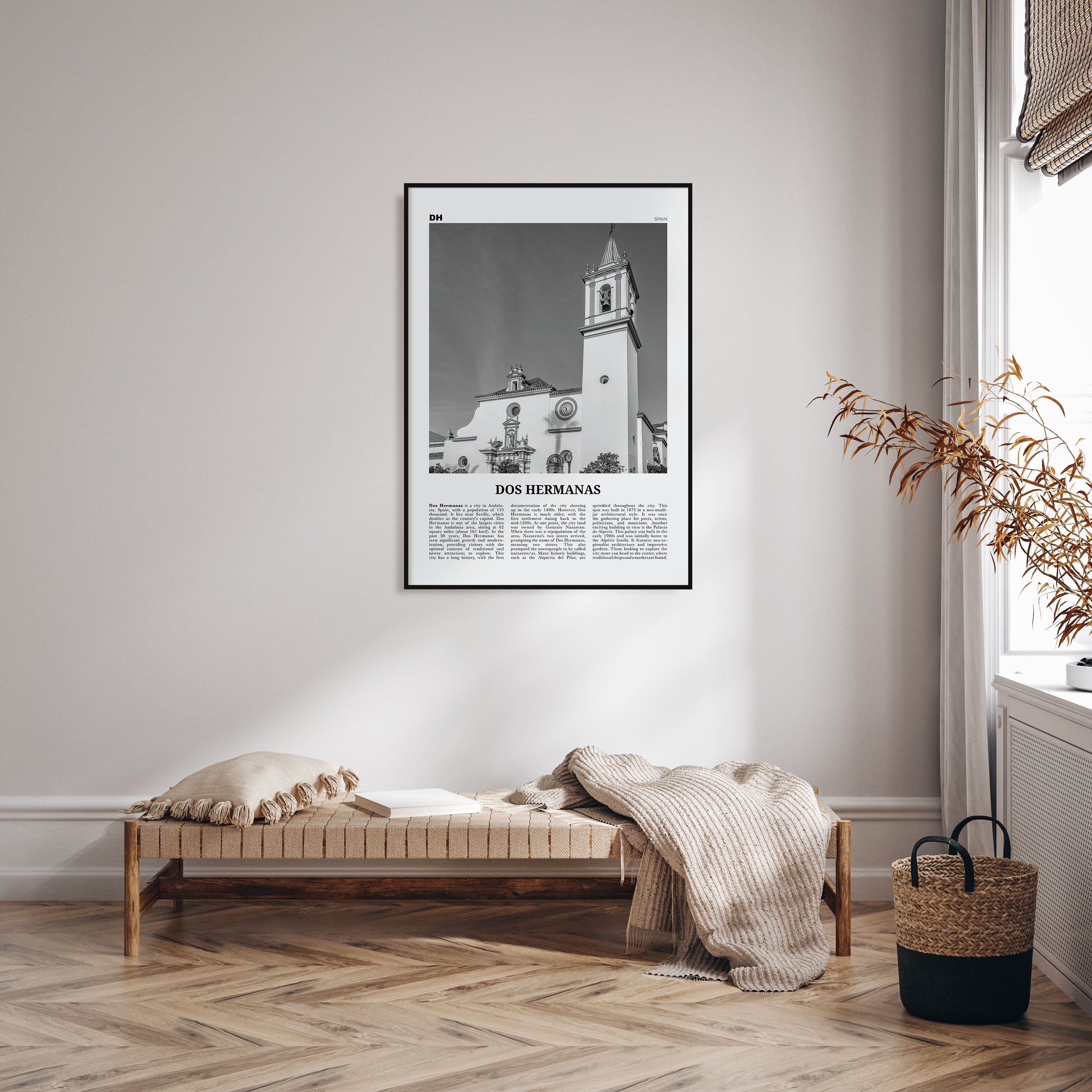 Dos Hermanas Travel B&W Poster