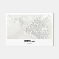 Douala Map Landscape Poster