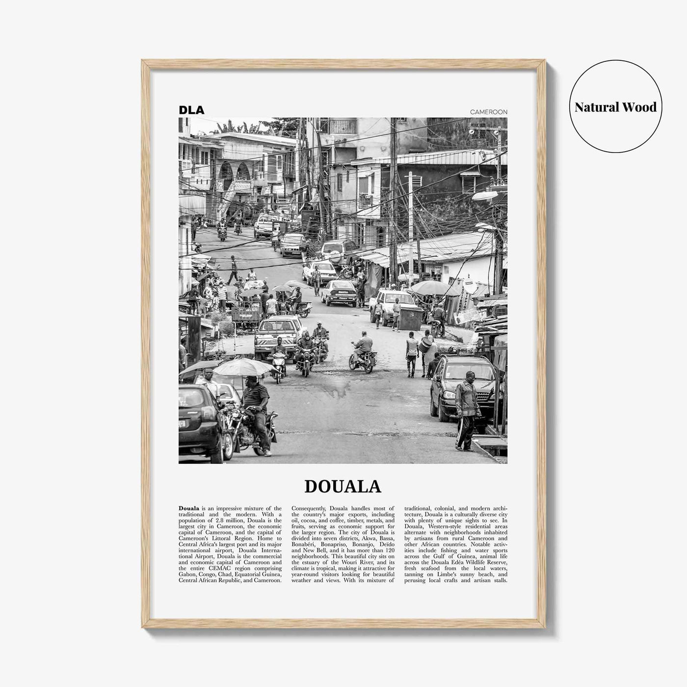 Douala Print Black and White, Douala Wall Art, Douala Poster, Douala Photo, Douala Wall Decor, Cameroon, Duala, Kamerun, Africa