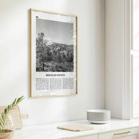 Douglas County Print Black and White, Douglas County Wall Art, Douglas County Poster, Douglas County Photo, Douglas Wall Décor, Douglas Map
