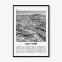 Douro Valley Print Black and White, Douro Valley Wall Art, Douro Valley Poster, Douro Valley Photo, Portugal, Europe
