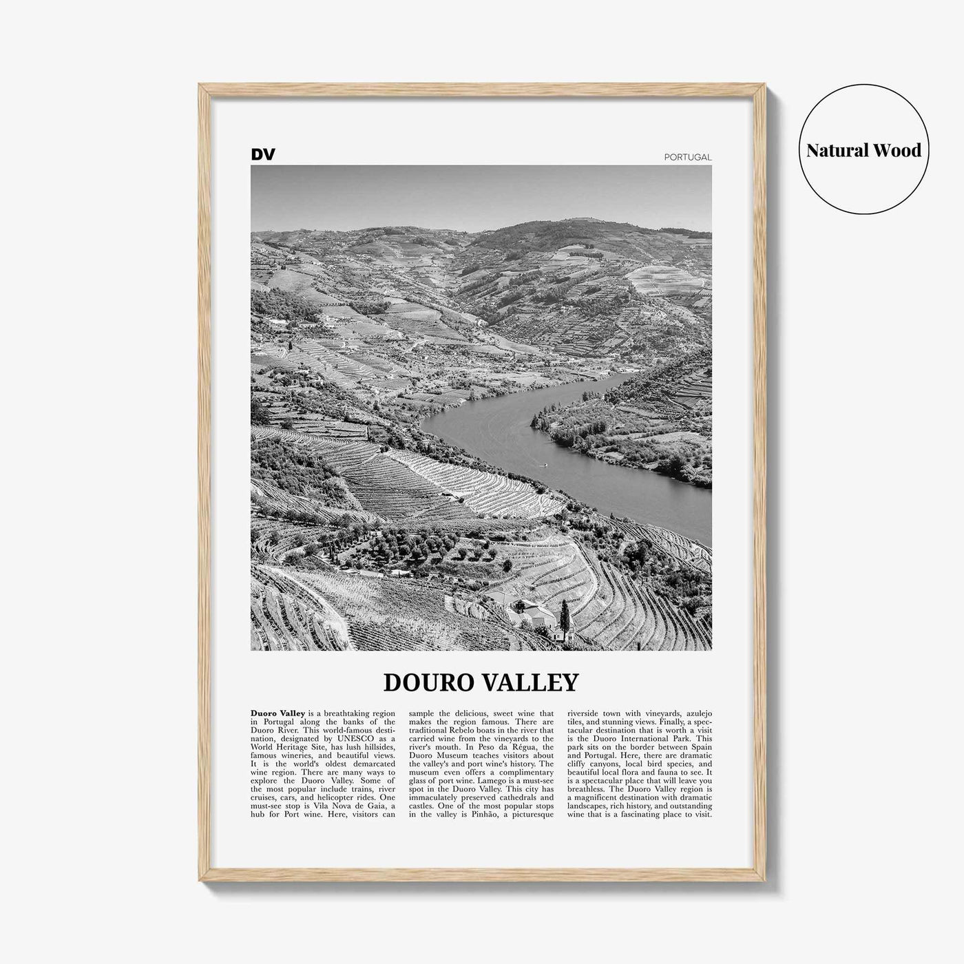 Douro Valley Print Black and White, Douro Valley Wall Art, Douro Valley Poster, Douro Valley Photo, Portugal, Europe