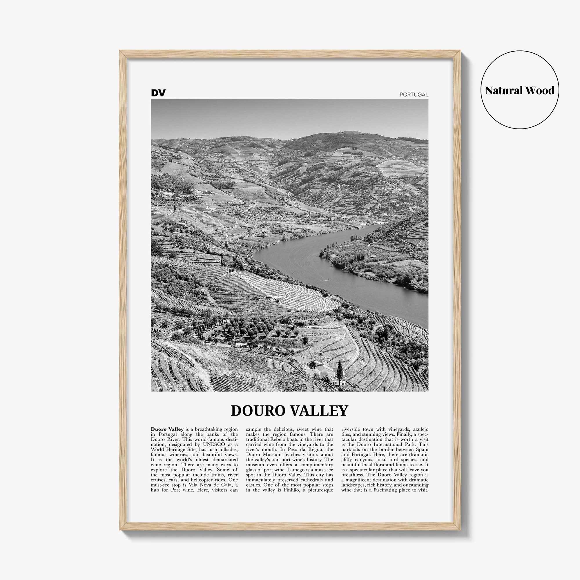 Douro Valley Print Black and White, Douro Valley Wall Art, Douro Valley Poster, Douro Valley Photo, Portugal, Europe