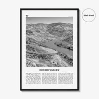Douro Valley Print Black and White, Douro Valley Wall Art, Douro Valley Poster, Douro Valley Photo, Portugal, Europe