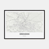Dresden Map Landscape Poster