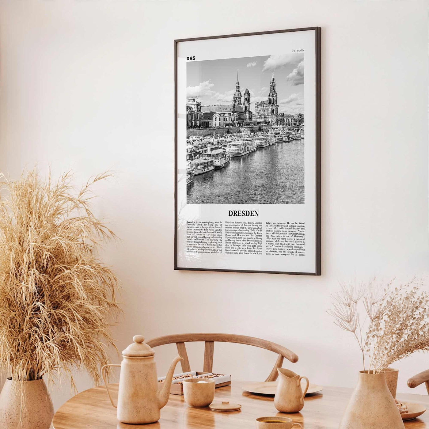 Dresden Print Black and White, Dresden Wall Art, Dresden Poster, Dresden Photo, Dresden Wall Décor, Deutchland, Germany, Saxony