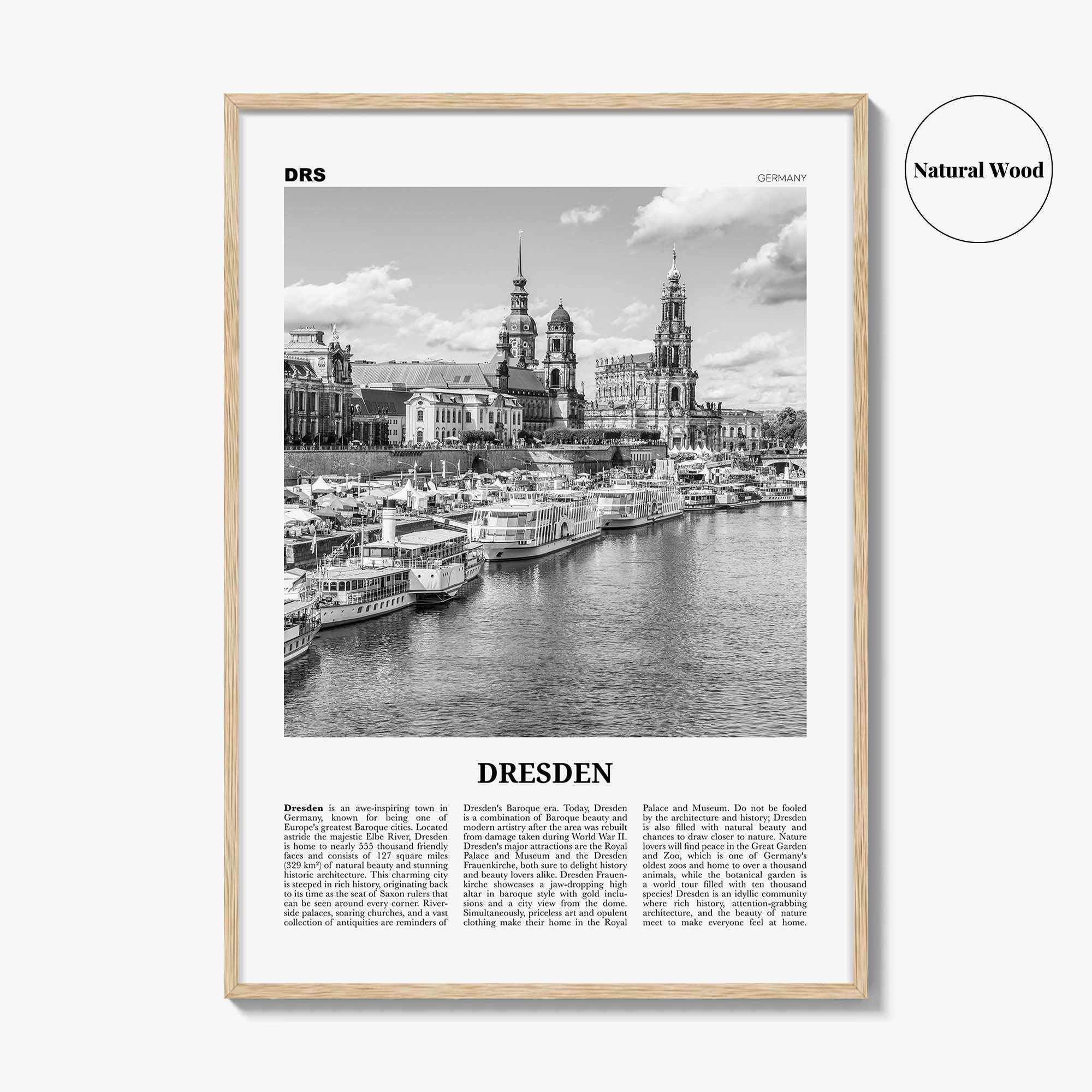 Dresden Print Black and White, Dresden Wall Art, Dresden Poster, Dresden Photo, Dresden Wall Décor, Deutchland, Germany, Saxony