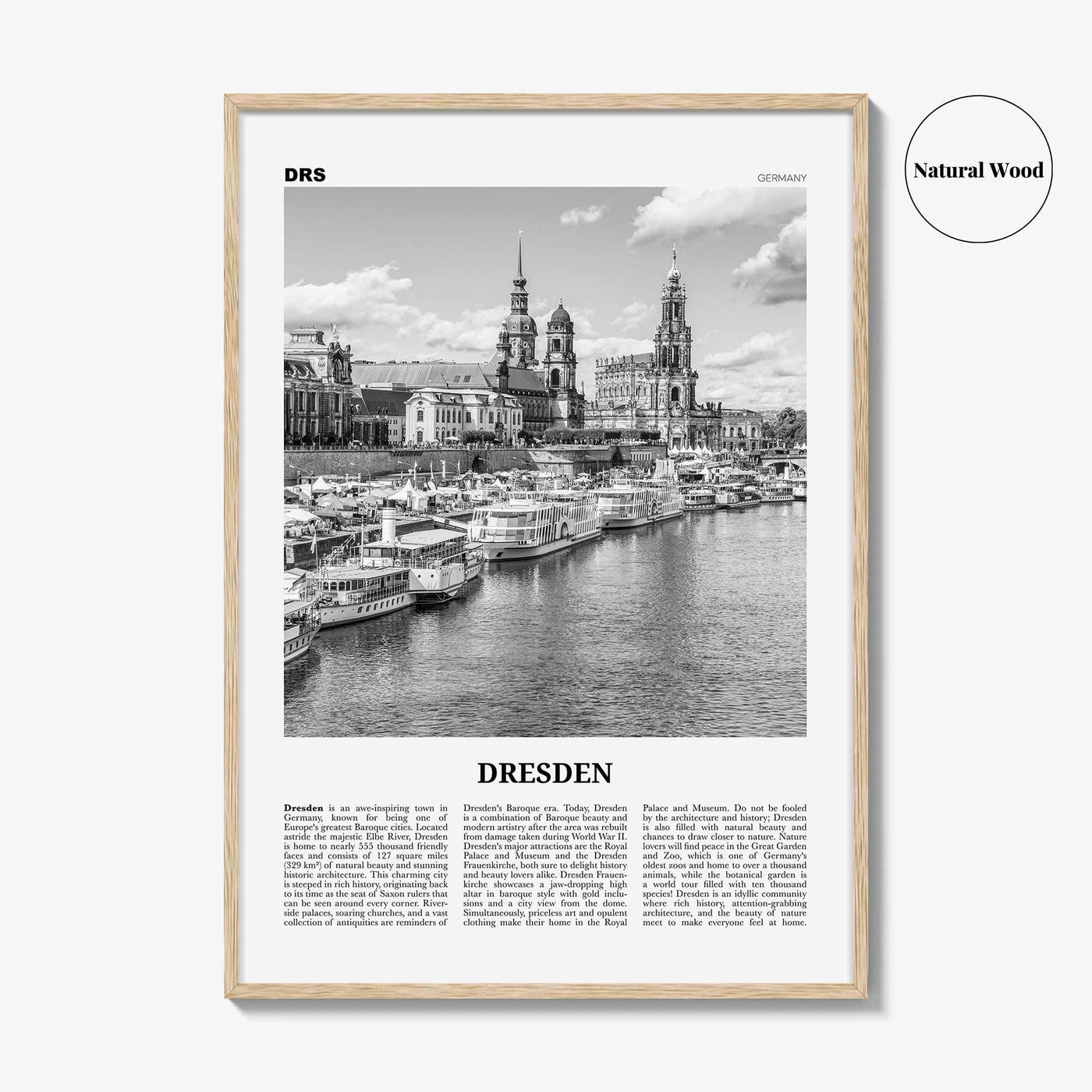 Dresden Print Black and White, Dresden Wall Art, Dresden Poster, Dresden Photo, Dresden Wall Décor, Deutchland, Germany, Saxony