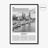 Dresden Print Black and White, Dresden Wall Art, Dresden Poster, Dresden Photo, Dresden Wall Décor, Deutchland, Germany, Saxony