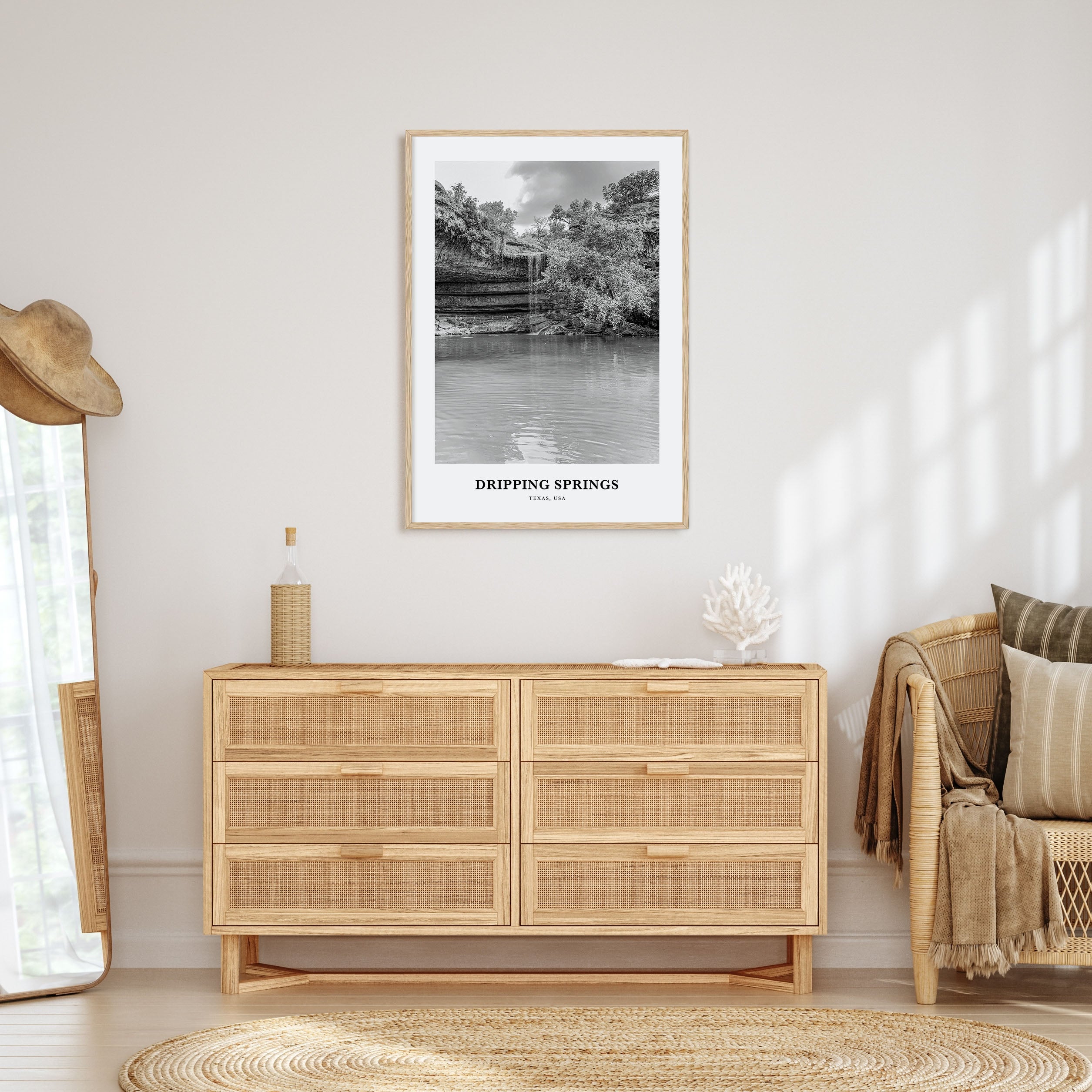 Dripping Springs Portrait B&W Poster