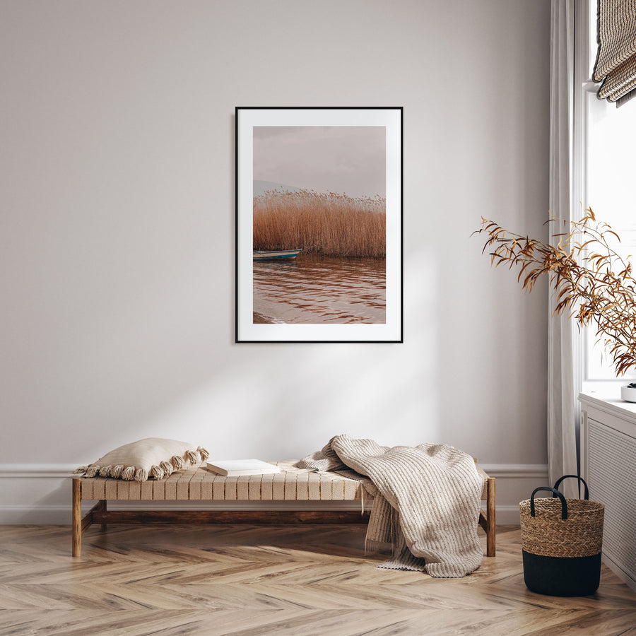 Dry Reed Lake Photo Color Poster