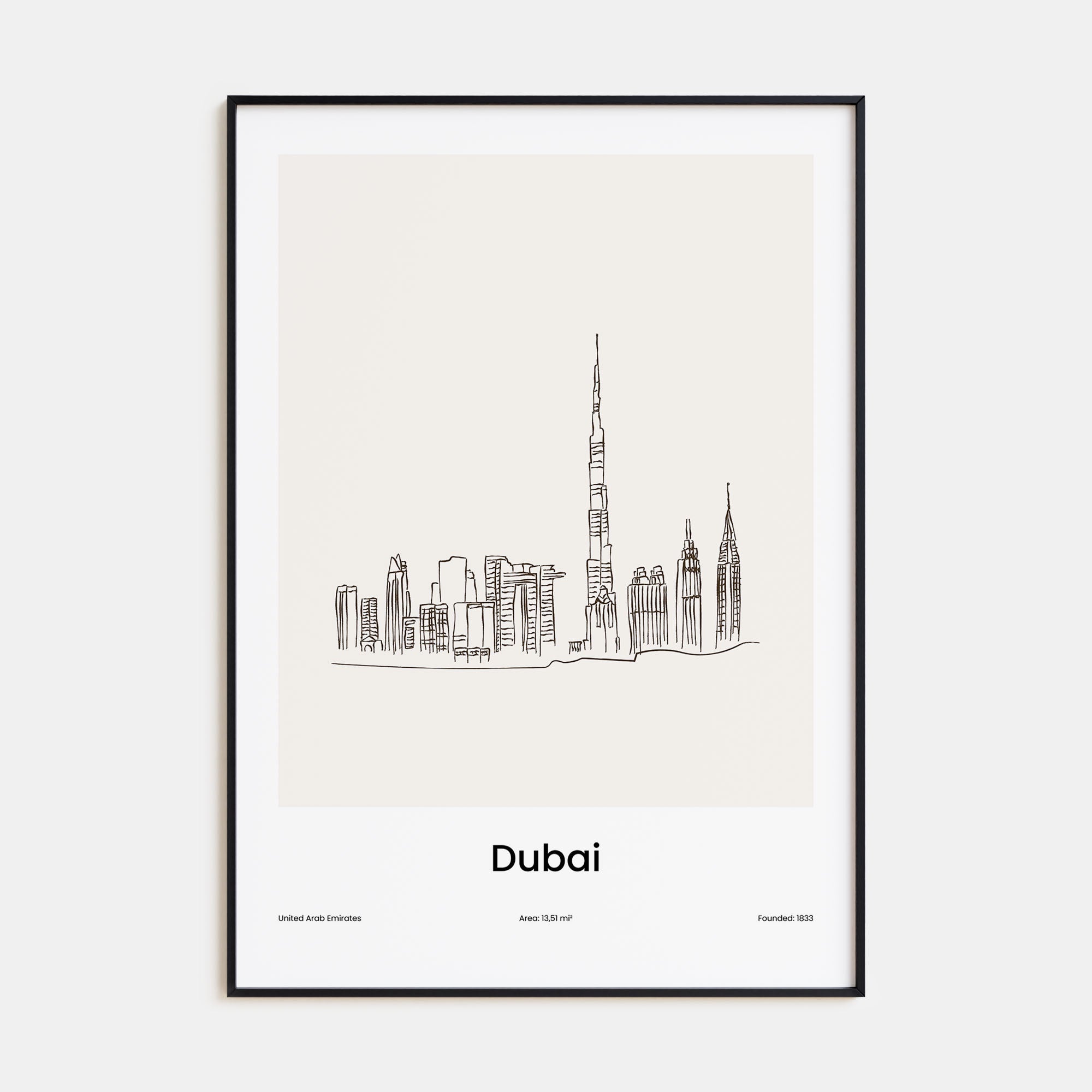 Dubai Drawn No 1 Poster