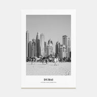 Dubai Portrait B&W No 1 Poster