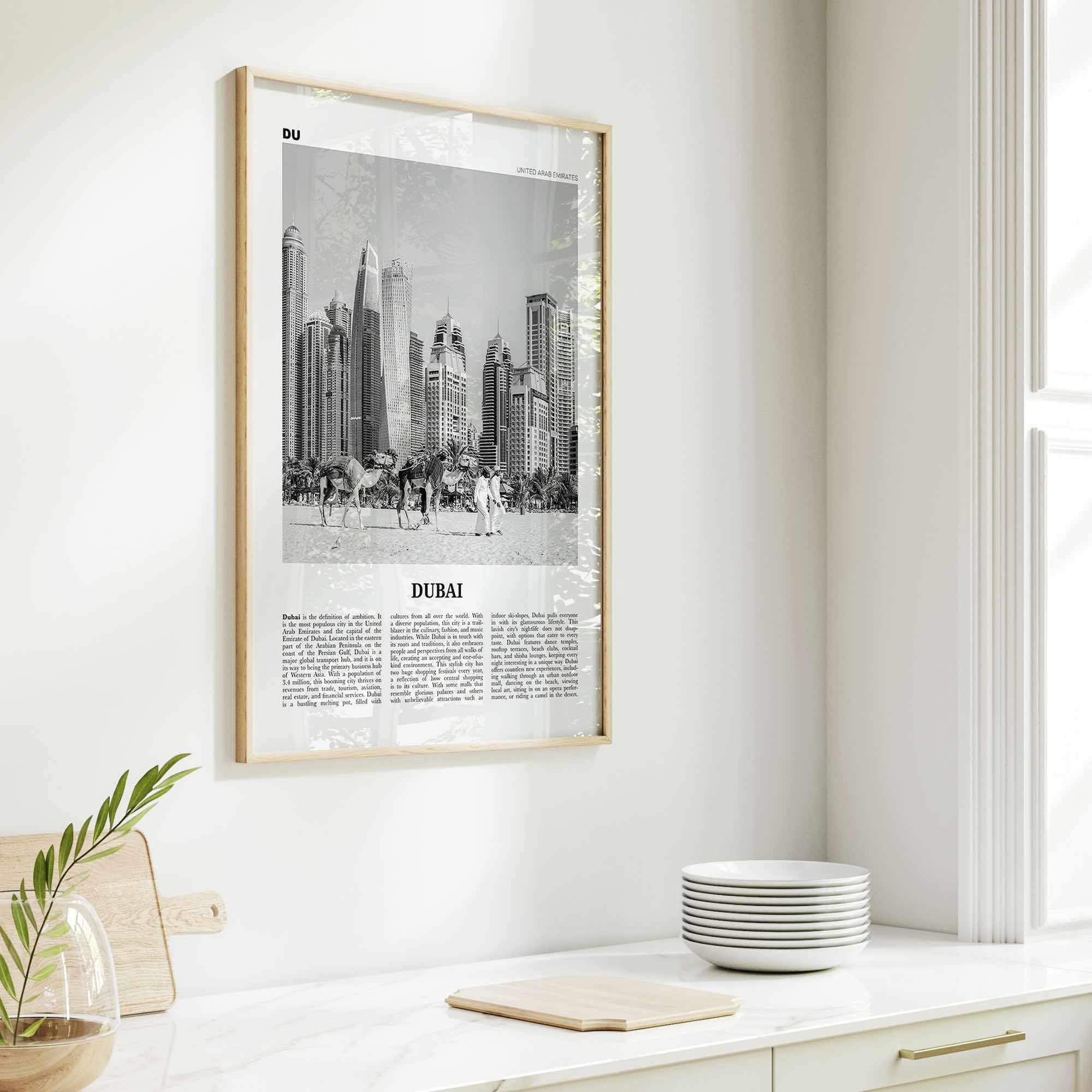 Dubai Print Black and White No 1, Dubai Wall Art, Dubai Poster, Dubai Photo, Dubai Wall Decor, UAE, United Arab Emirates, دبي, Dubay