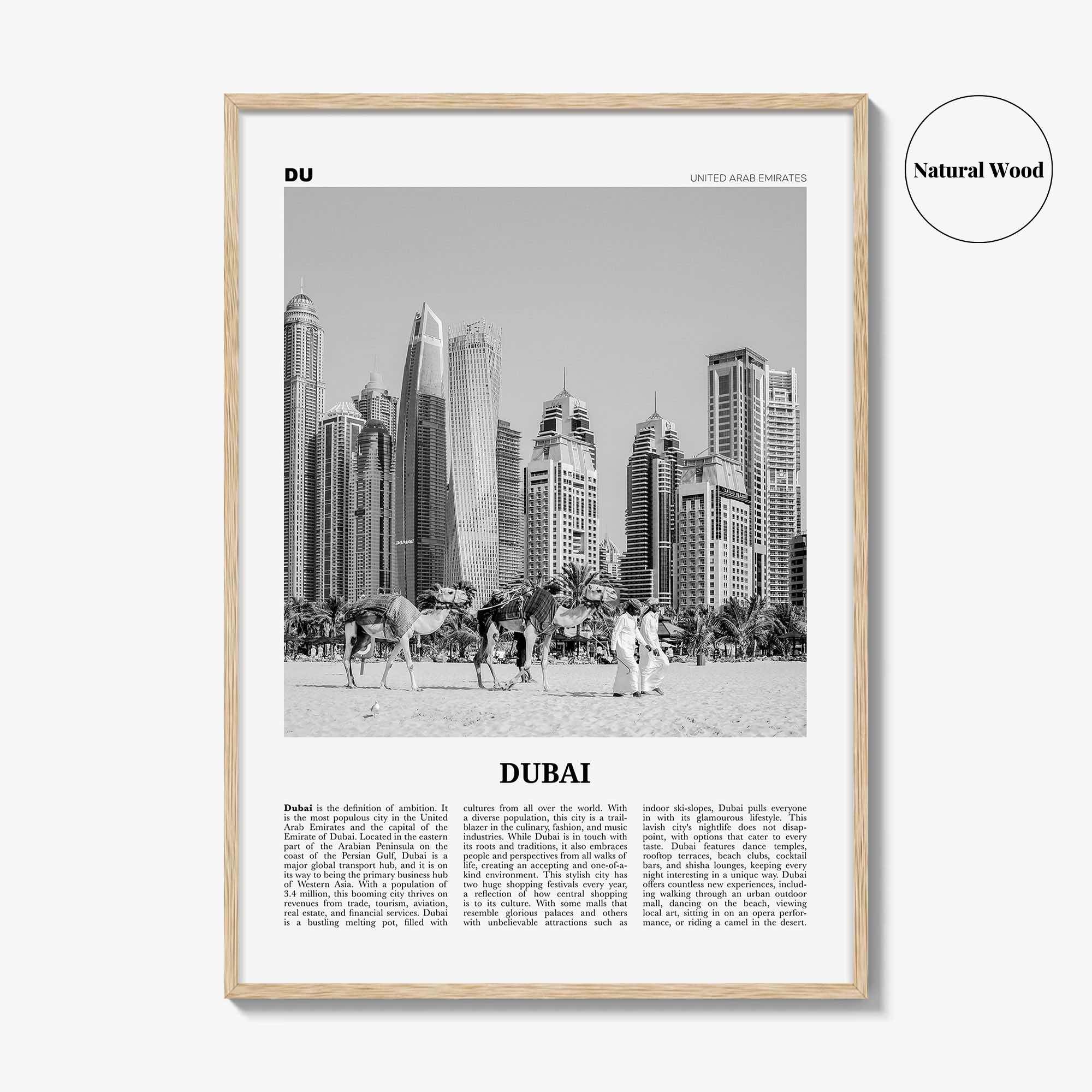 Dubai Print Black and White No 1, Dubai Wall Art, Dubai Poster, Dubai Photo, Dubai Wall Decor, UAE, United Arab Emirates, دبي, Dubay
