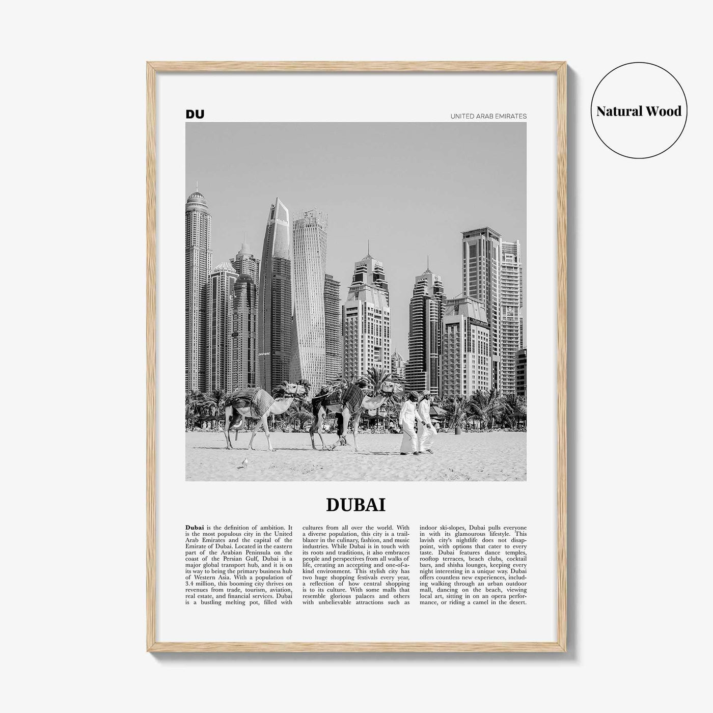 Dubai Print Black and White No 1, Dubai Wall Art, Dubai Poster, Dubai Photo, Dubai Wall Decor, UAE, United Arab Emirates, دبي, Dubay