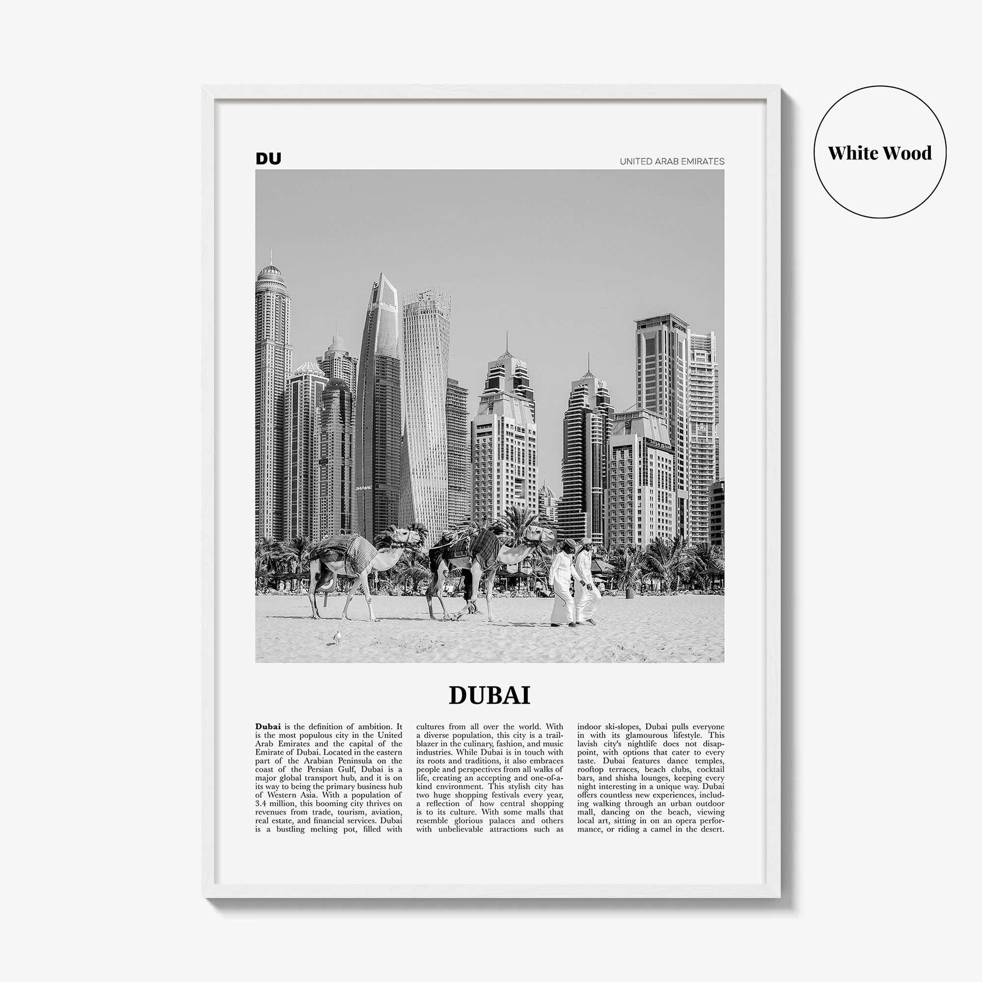 Dubai Print Black and White No 1, Dubai Wall Art, Dubai Poster, Dubai Photo, Dubai Wall Decor, UAE, United Arab Emirates, دبي, Dubay