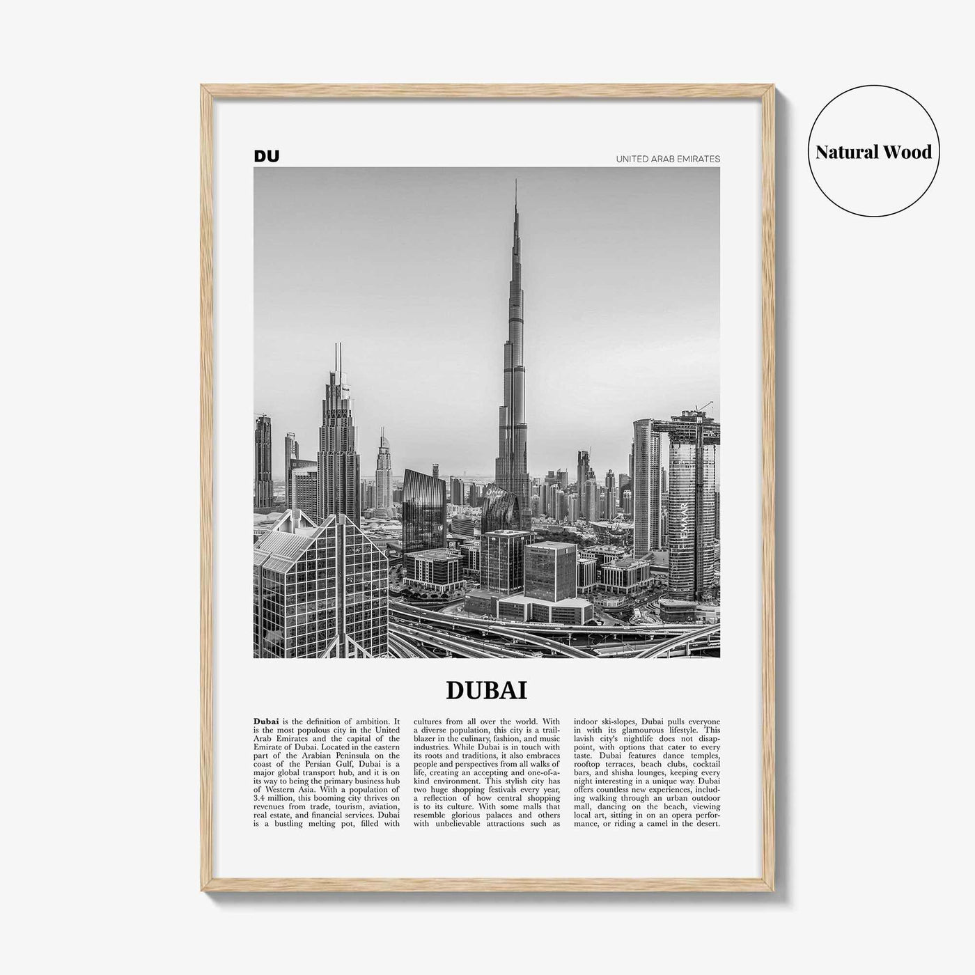 Dubai Print Black and White No 2, Dubai Wall Art, Dubai Poster, Dubai Photo, Dubai Wall Decor, UAE, United Arab Emirates, دبي, Dubay