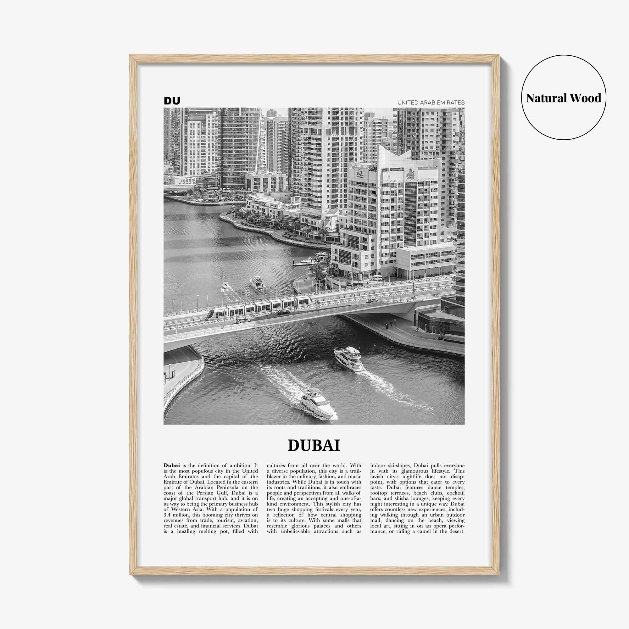 Dubai Print Black and White No 3, Dubai Wall Art, Dubai Poster, Dubai Photo, Dubai Wall Decor, UAE, United Arab Emirates, دبي, Dubay