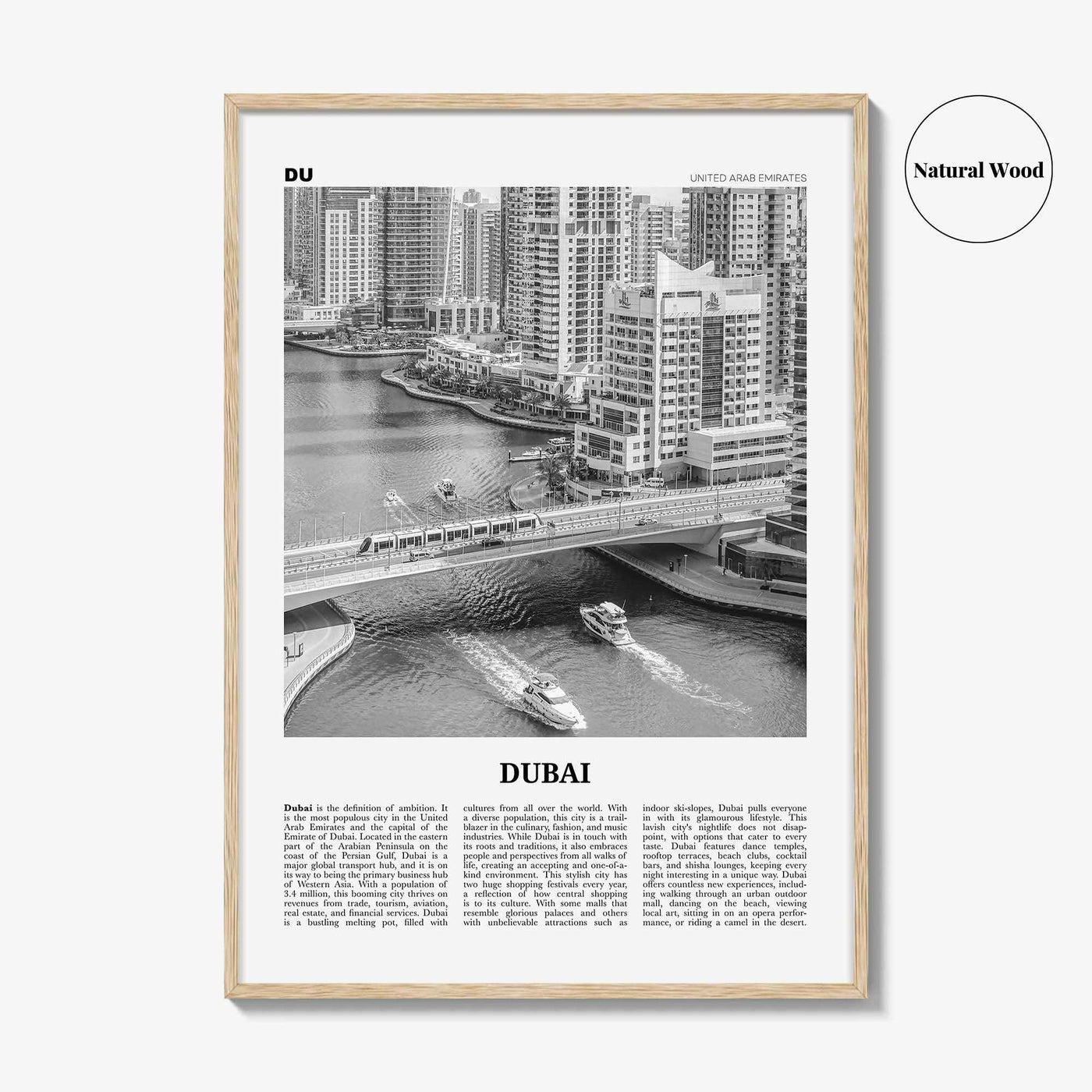 Dubai Print Black and White No 3, Dubai Wall Art, Dubai Poster, Dubai Photo, Dubai Wall Decor, UAE, United Arab Emirates, دبي, Dubay