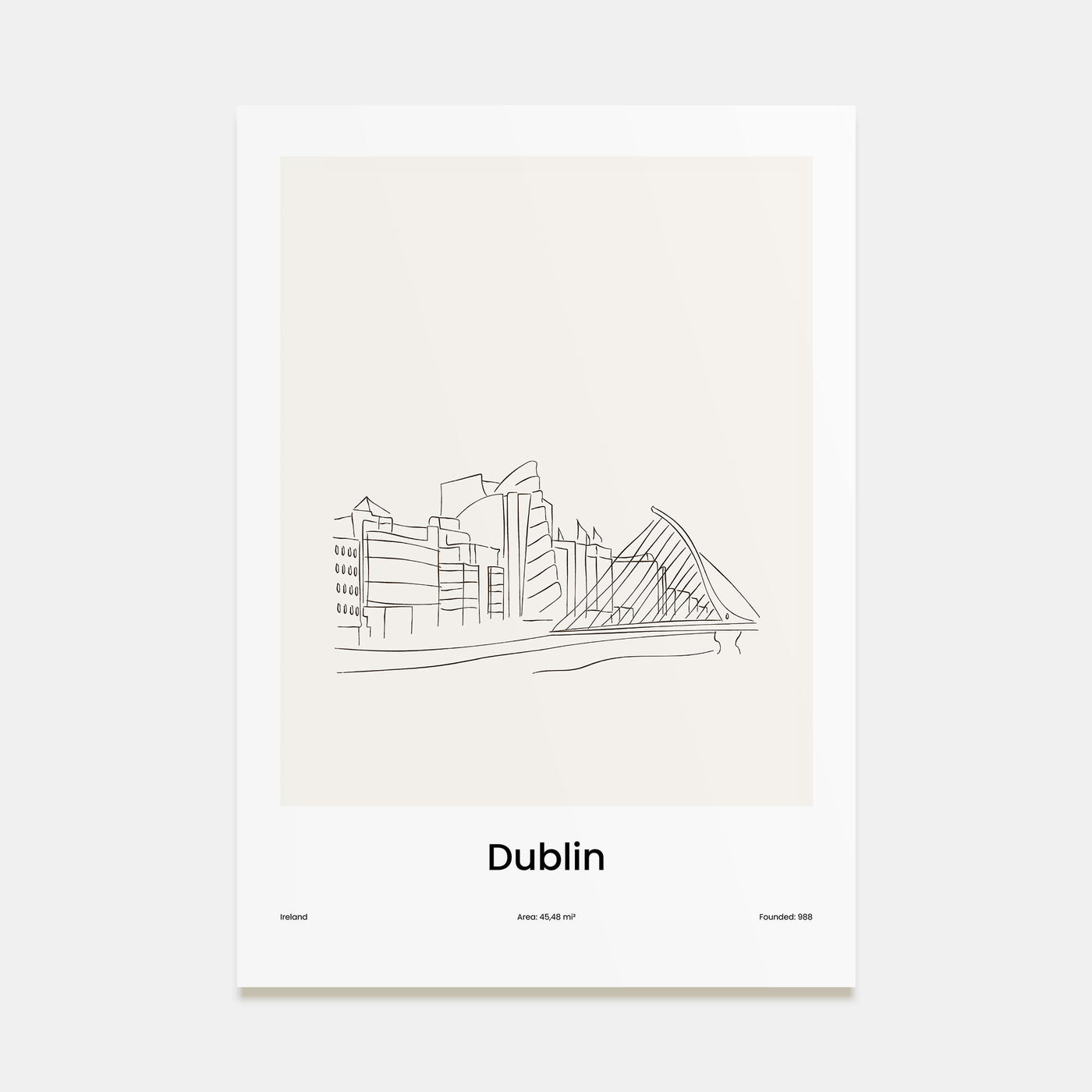 Dublin Drawn Poster
