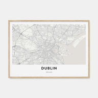Dublin Map Landscape Poster