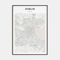 Dublin Map Portrait Poster